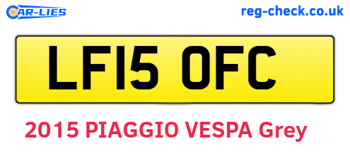 LF15OFC are the vehicle registration plates.