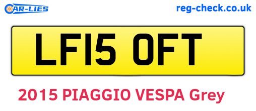 LF15OFT are the vehicle registration plates.