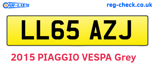 LL65AZJ are the vehicle registration plates.