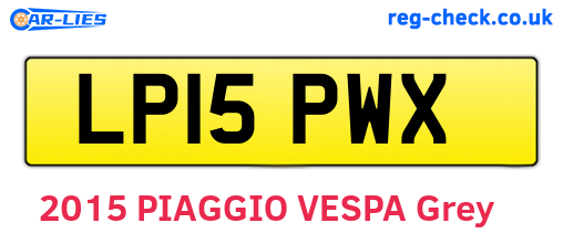 LP15PWX are the vehicle registration plates.