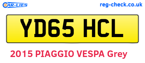 YD65HCL are the vehicle registration plates.