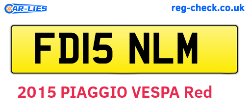 FD15NLM are the vehicle registration plates.