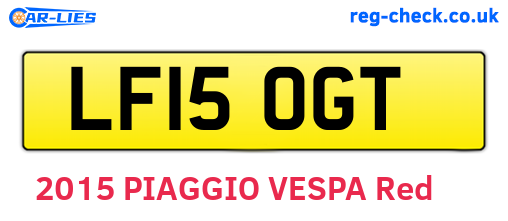 LF15OGT are the vehicle registration plates.