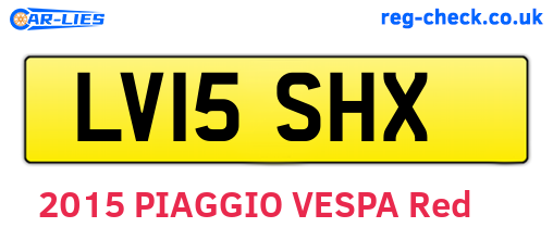 LV15SHX are the vehicle registration plates.