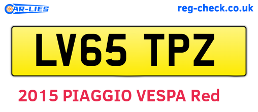 LV65TPZ are the vehicle registration plates.