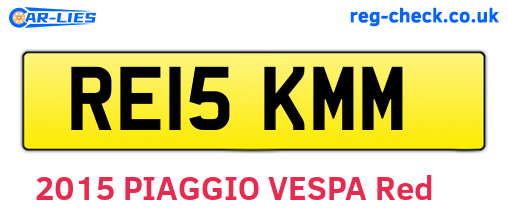 RE15KMM are the vehicle registration plates.