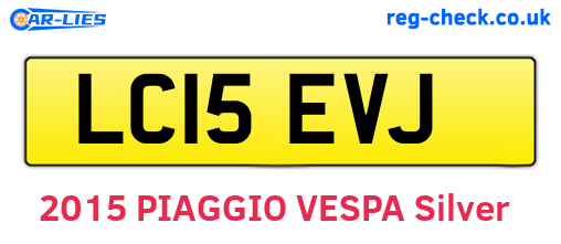 LC15EVJ are the vehicle registration plates.