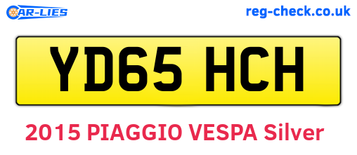 YD65HCH are the vehicle registration plates.