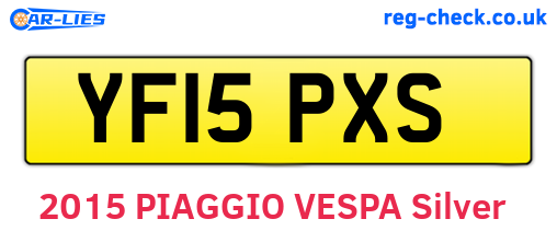 YF15PXS are the vehicle registration plates.