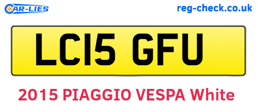 LC15GFU are the vehicle registration plates.