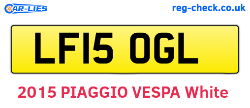 LF15OGL are the vehicle registration plates.