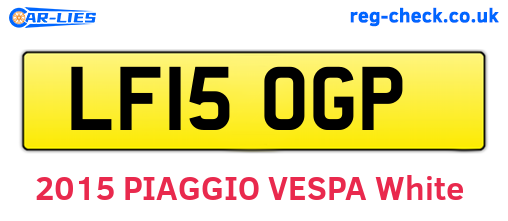 LF15OGP are the vehicle registration plates.