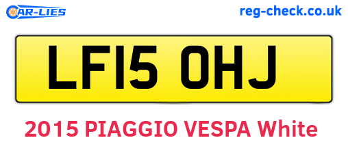 LF15OHJ are the vehicle registration plates.