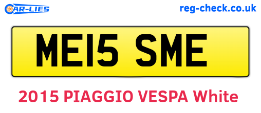 ME15SME are the vehicle registration plates.