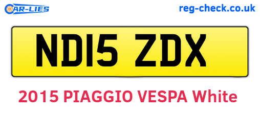 ND15ZDX are the vehicle registration plates.