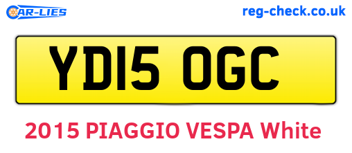 YD15OGC are the vehicle registration plates.