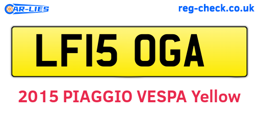 LF15OGA are the vehicle registration plates.