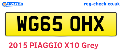 WG65OHX are the vehicle registration plates.