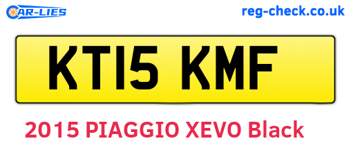 KT15KMF are the vehicle registration plates.
