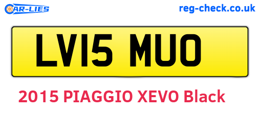 LV15MUO are the vehicle registration plates.