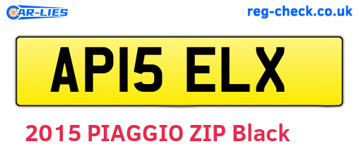 AP15ELX are the vehicle registration plates.