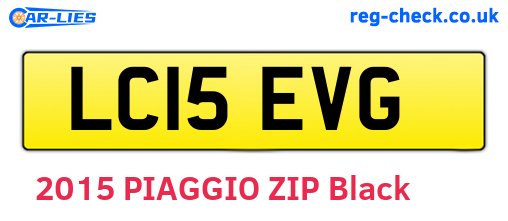 LC15EVG are the vehicle registration plates.