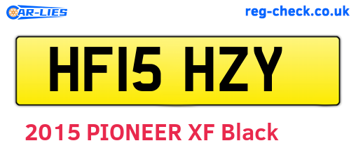 HF15HZY are the vehicle registration plates.