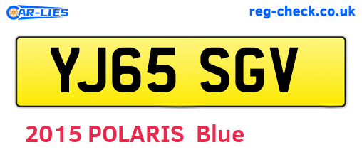 YJ65SGV are the vehicle registration plates.