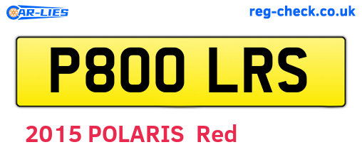 P800LRS are the vehicle registration plates.