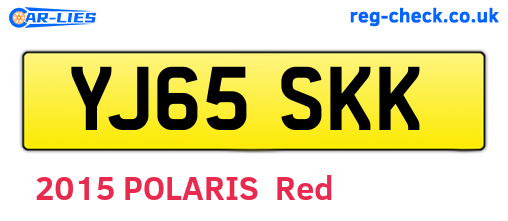 YJ65SKK are the vehicle registration plates.