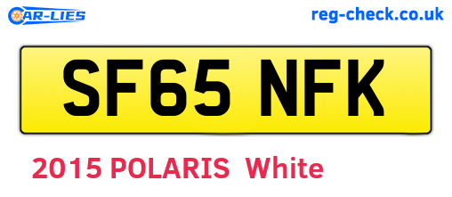 SF65NFK are the vehicle registration plates.