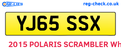 YJ65SSX are the vehicle registration plates.