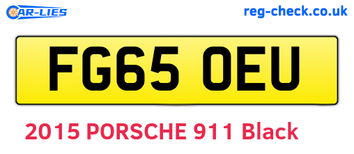 FG65OEU are the vehicle registration plates.