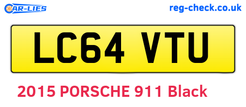 LC64VTU are the vehicle registration plates.