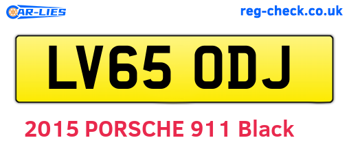 LV65ODJ are the vehicle registration plates.