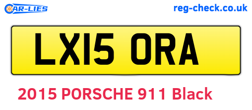 LX15ORA are the vehicle registration plates.
