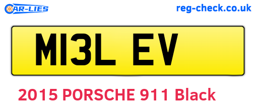 M13LEV are the vehicle registration plates.