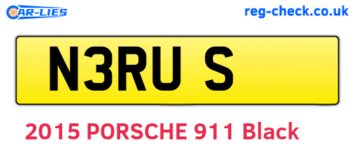 N3RUS are the vehicle registration plates.