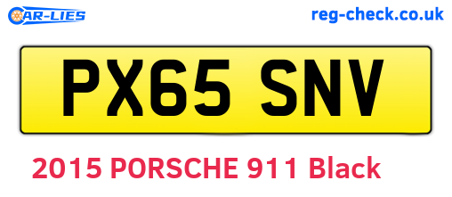 PX65SNV are the vehicle registration plates.