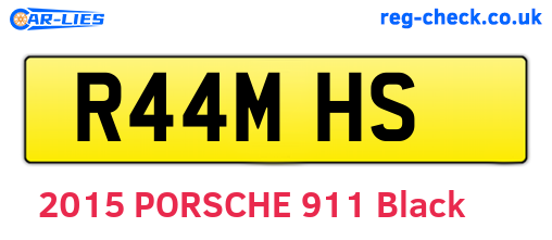 R44MHS are the vehicle registration plates.