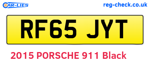 RF65JYT are the vehicle registration plates.