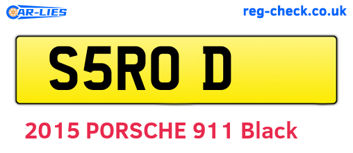 S5ROD are the vehicle registration plates.