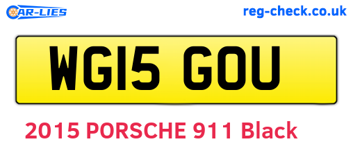 WG15GOU are the vehicle registration plates.