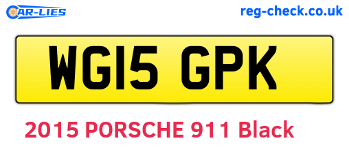WG15GPK are the vehicle registration plates.