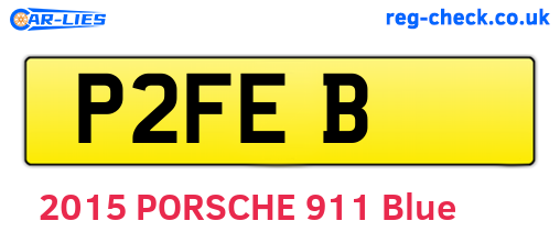 P2FEB are the vehicle registration plates.