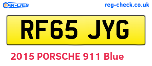 RF65JYG are the vehicle registration plates.