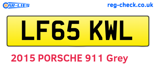 LF65KWL are the vehicle registration plates.