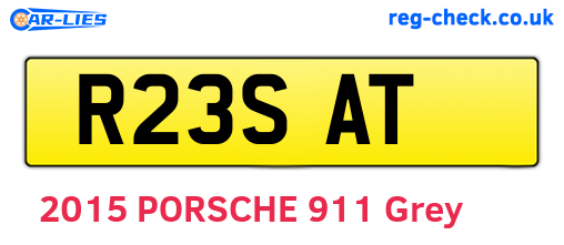 R23SAT are the vehicle registration plates.