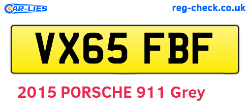 VX65FBF are the vehicle registration plates.