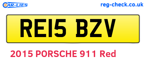 RE15BZV are the vehicle registration plates.